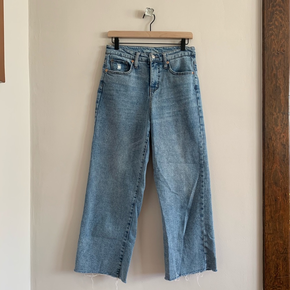 Blue denim culotte jeans